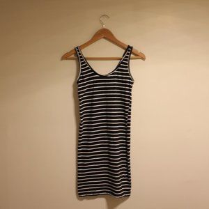 Vintage Striped Black & White Tank Dress